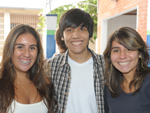 Caroline Teixeira, Gabriel Santos e Louise Scheid