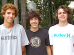 Rodrigo Leite, Nicolas Chiaramonte e Arthur Veiga