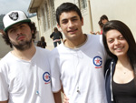 Lucas Amaral, Yago Guerra e Laura Porto, galera sempre na boa.